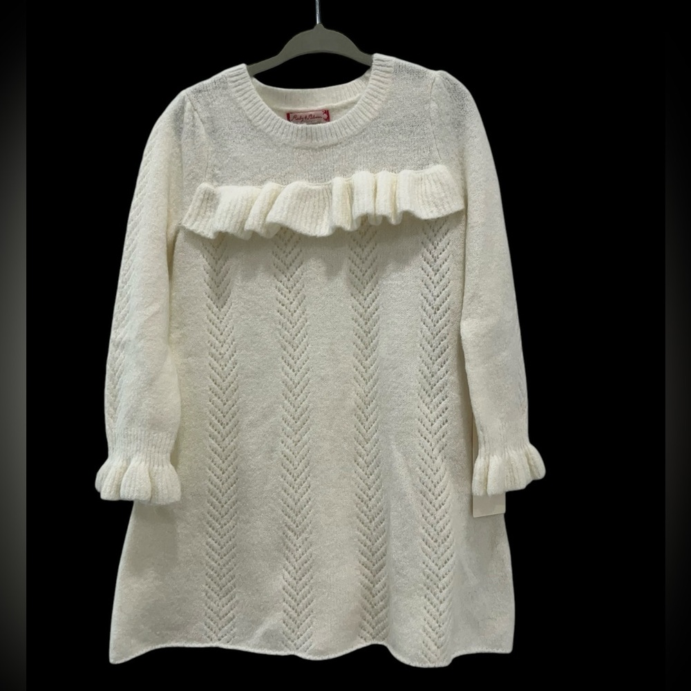 NWT Long Sleeve Ruffle Sweater Dress - Size 2